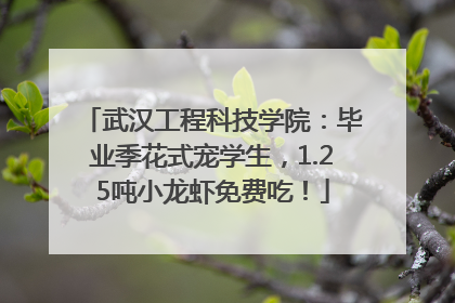 武汉工程科技学院：毕业季花式宠学生，1.25吨小龙虾免费吃！