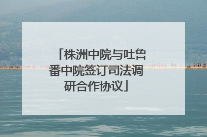 株洲中院与吐鲁番中院签订司法调研合作协议