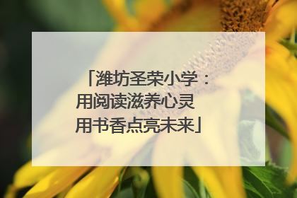 潍坊圣荣小学：用阅读滋养心灵 用书香点亮未来