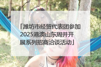 潍坊市经贸代表团参加2025港澳山东周并开展系列招商洽谈活动