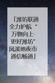 潍坊联通全力护航“万物向上·更好潍坊”凤溪地夜市通信畅通