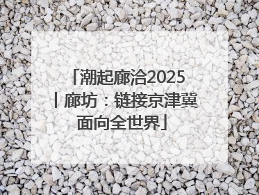 潮起廊洽2025丨廊坊：链接京津冀 面向全世界