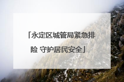 永定区城管局紧急排险 守护居民安全