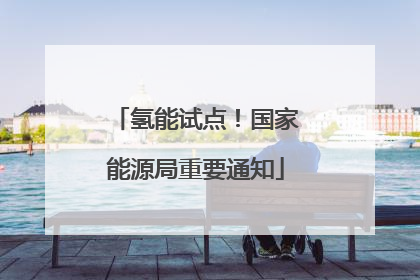 氢能试点！国家能源局重要通知