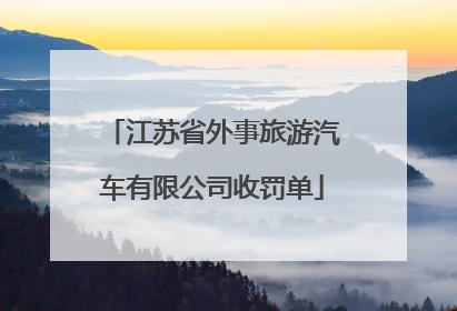 江苏省外事旅游汽车有限公司收罚单