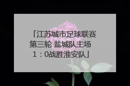 江苏城市足球联赛第三轮 盐城队主场1：0战胜淮安队