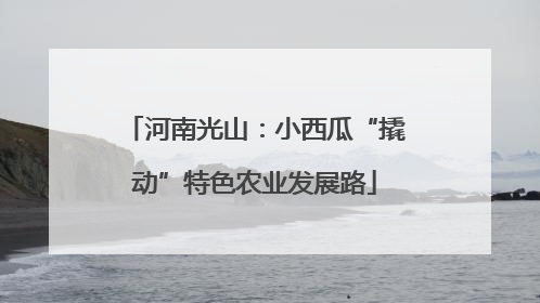 河南光山：小西瓜“撬动”特色农业发展路