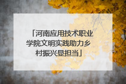 河南应用技术职业学院文明实践助力乡村振兴显担当
