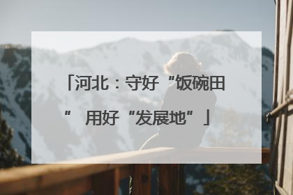 河北：守好“饭碗田” 用好“发展地”