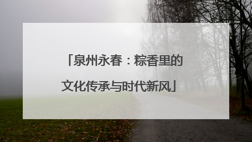 泉州永春：粽香里的文化传承与时代新风
