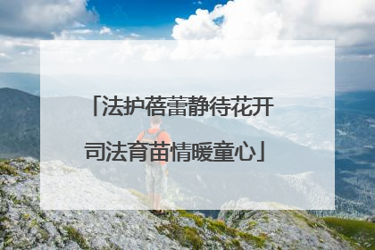 法护蓓蕾静待花开 司法育苗情暖童心