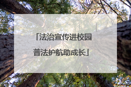 法治宣传进校园 普法护航助成长