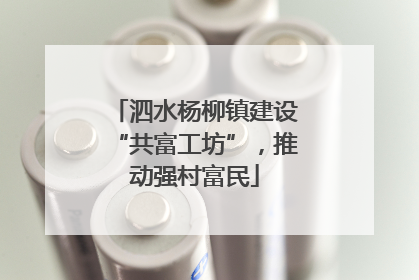 泗水杨柳镇建设“共富工坊”，推动强村富民