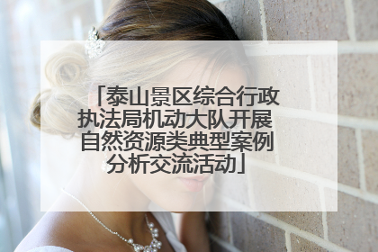 泰山景区综合行政执法局机动大队开展自然资源类典型案例分析交流活动