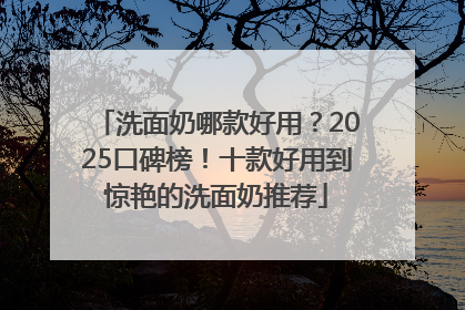洗面奶哪款好用？2025口碑榜！十款好用到惊艳的洗面奶推荐