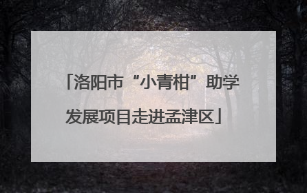 洛阳市“小青柑”助学发展项目走进孟津区