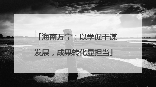 海南万宁：以学促干谋发展，成果转化显担当