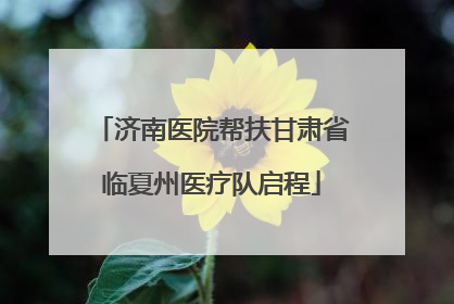 济南医院帮扶甘肃省临夏州医疗队启程