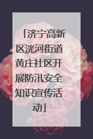 济宁高新区洸河街道黄庄社区开展防汛安全知识宣传活动