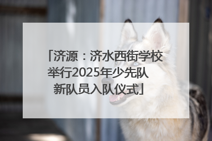 济源：济水西街学校举行2025年少先队新队员入队仪式