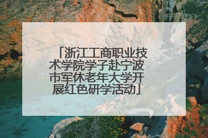 浙江工商职业技术学院学子赴宁波市军休老年大学开展红色研学活动