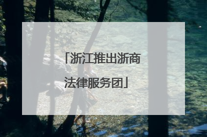 浙江推出浙商法律服务团