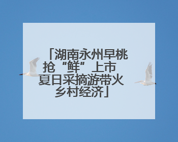 湖南永州早桃抢“鲜”上市 夏日采摘游带火乡村经济