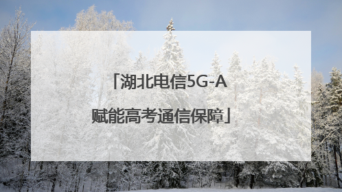 湖北电信5G-A赋能高考通信保障