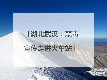 湖北武汉：禁毒宣传走进火车站