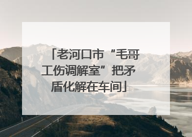 老河口市“毛哥工伤调解室”把矛盾化解在车间