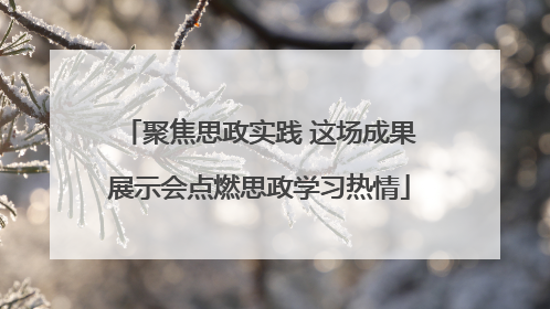 聚焦思政实践 这场成果展示会点燃思政学习热情