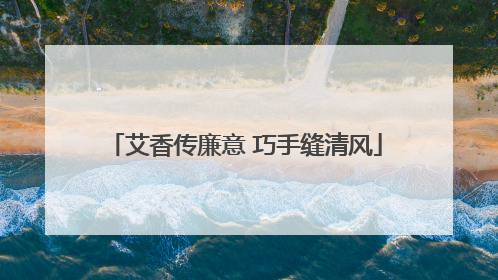 艾香传廉意 巧手缝清风