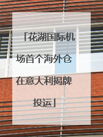 花湖国际机场首个海外仓在意大利揭牌投运