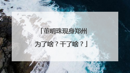董明珠现身郑州 为了啥？干了啥？