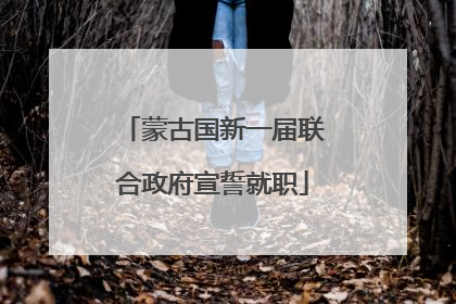 蒙古国新一届联合政府宣誓就职