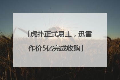 虎扑正式易主，迅雷作价5亿完成收购