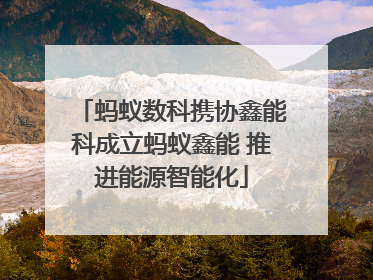 蚂蚁数科携协鑫能科成立蚂蚁鑫能 推进能源智能化