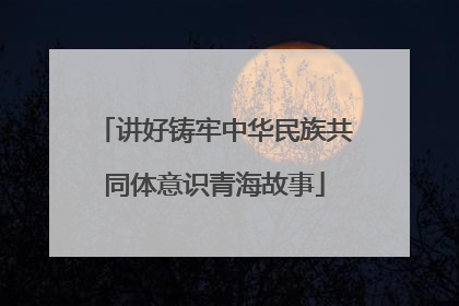 讲好铸牢中华民族共同体意识青海故事