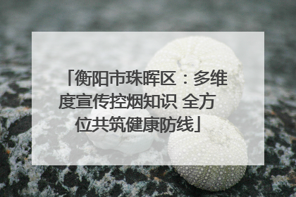 衡阳市珠晖区：多维度宣传控烟知识 全方位共筑健康防线