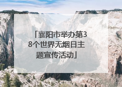 襄阳市举办第38个世界无烟日主题宣传活动