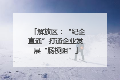 解放区：“纪企直通”打通企业发展“肠梗阻”