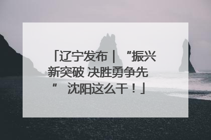 辽宁发布｜“振兴新突破 决胜勇争先” 沈阳这么干！