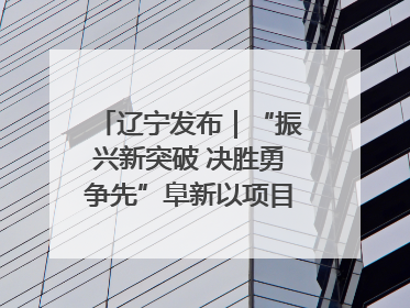 辽宁发布｜“振兴新突破 决胜勇争先”阜新以项目攻坚破解发展瓶颈 经济发展实现良好开局