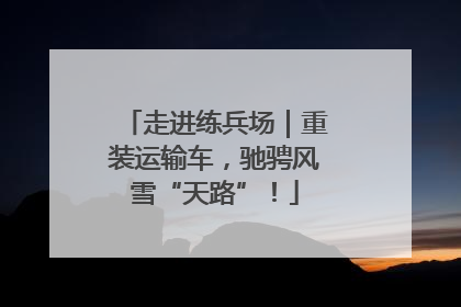 走进练兵场｜重装运输车，驰骋风雪“天路”！