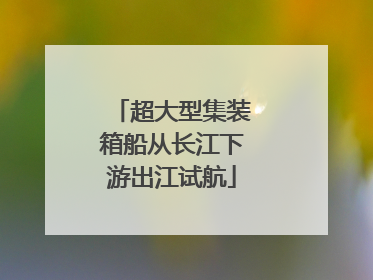 超大型集装箱船从长江下游出江试航