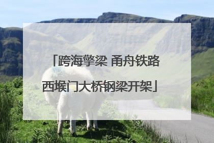 跨海擎梁 甬舟铁路西堠门大桥钢梁开架