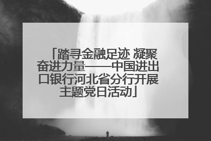 踏寻金融足迹 凝聚奋进力量——中国进出口银行河北省分行开展主题党日活动