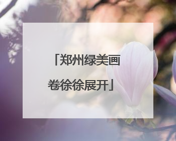 郑州绿美画卷徐徐展开