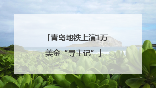青岛地铁上演1万美金“寻主记”