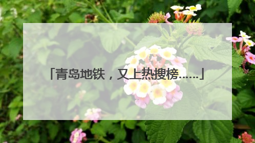 青岛地铁，又上热搜榜……